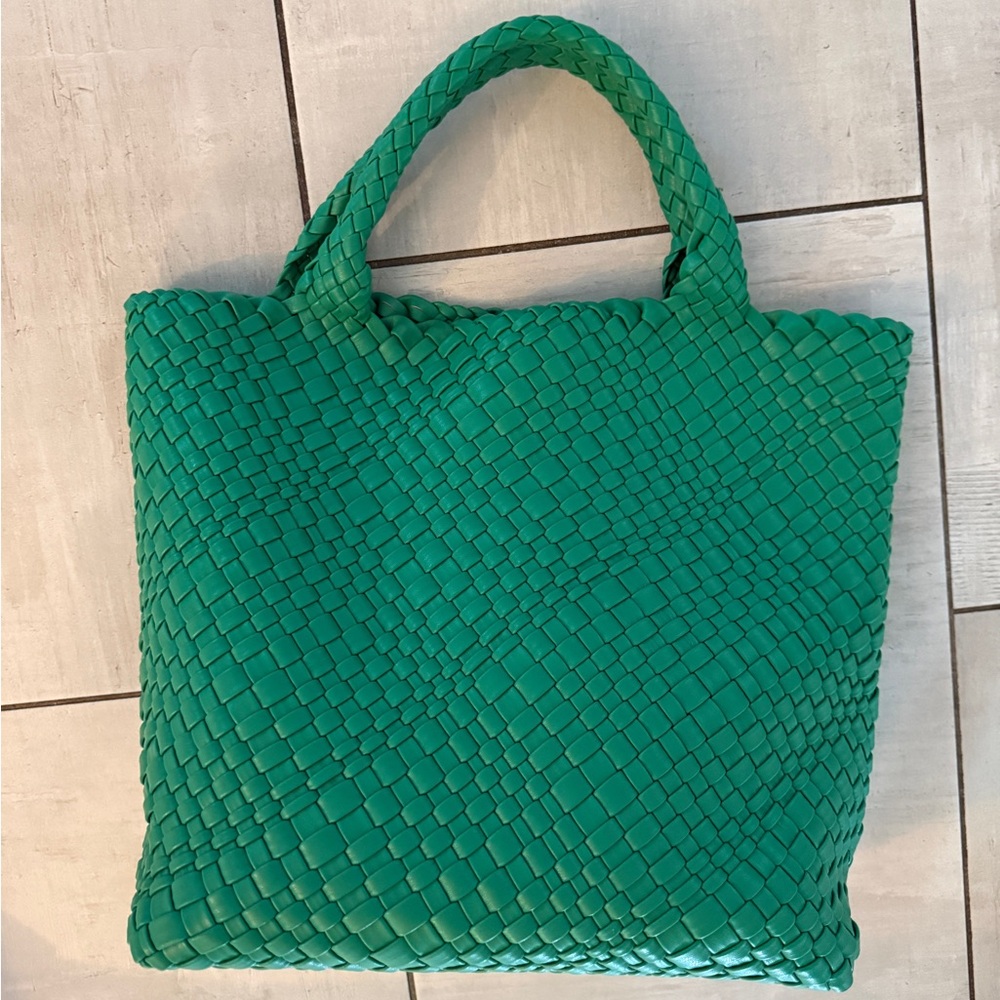 Green Woven Tote Bag